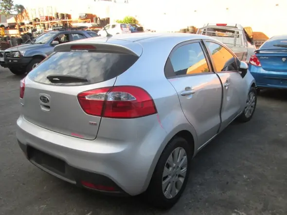 Kia Rio Silver Rear Kia Rio IV 5DR HB 1.6i -SA- Silver. Wrecking in Sydney | New Model Wreckers